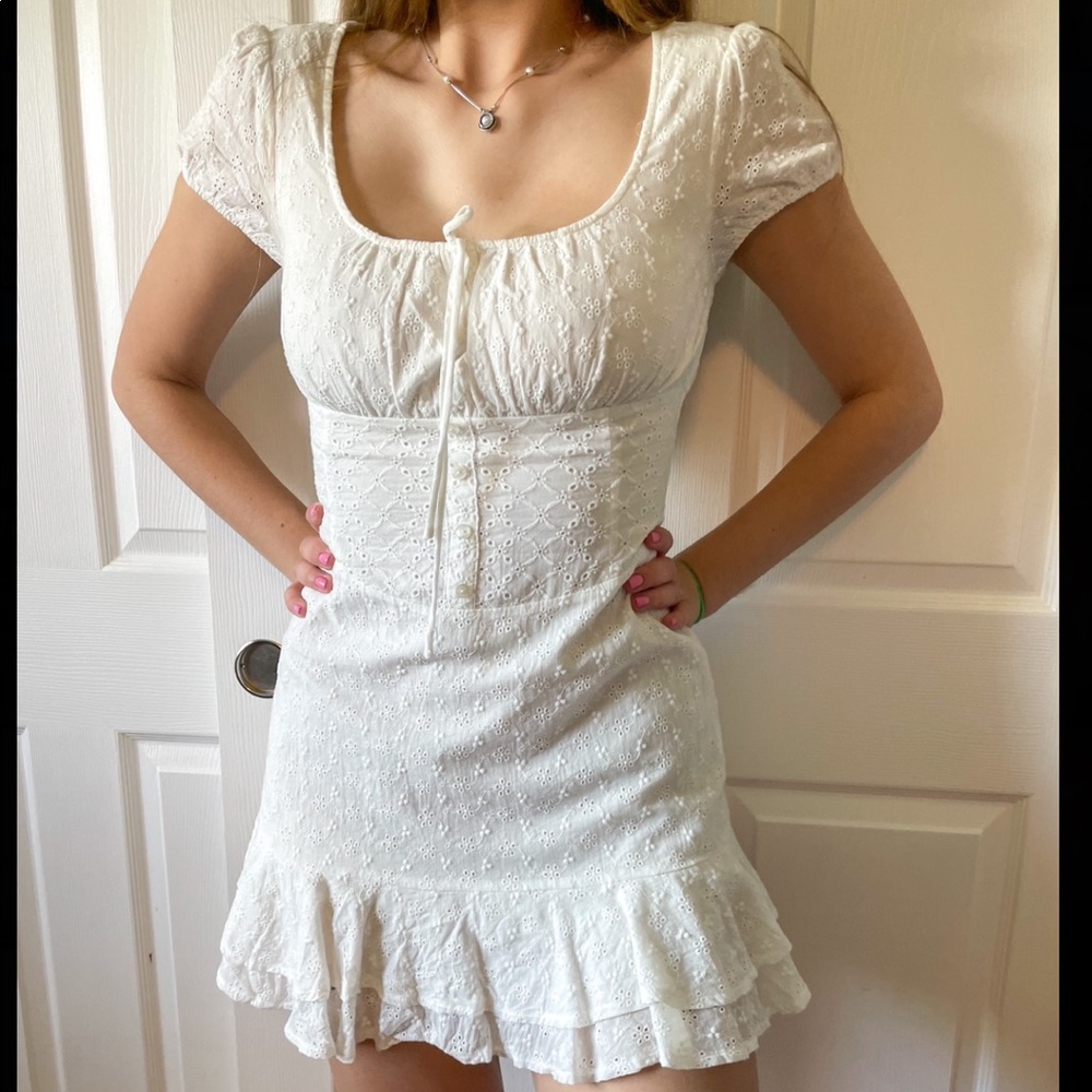Emory Park White Eyelet Dress (size small)